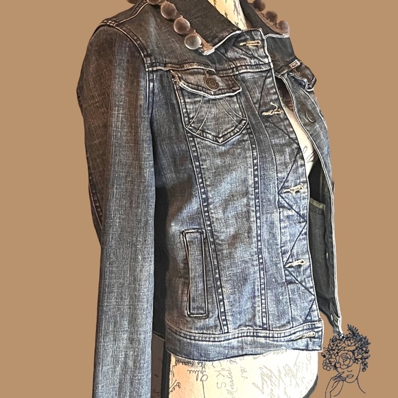 Hydraulic ‘Road Trip’ Stretch Denim Embellished Jean Jacket Size S - Picture 5 of 7